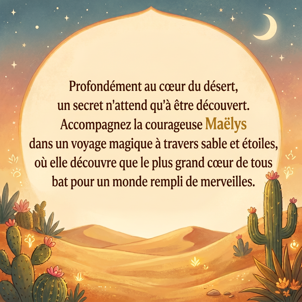 Quatrième de couverture de « Maëlys et le cœur du Désert »