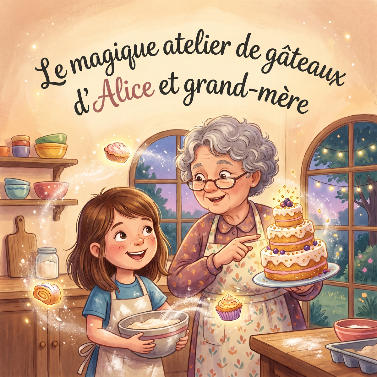 Couverture de « Le magique atelier de gâteaux d'Alice et grand-mère »