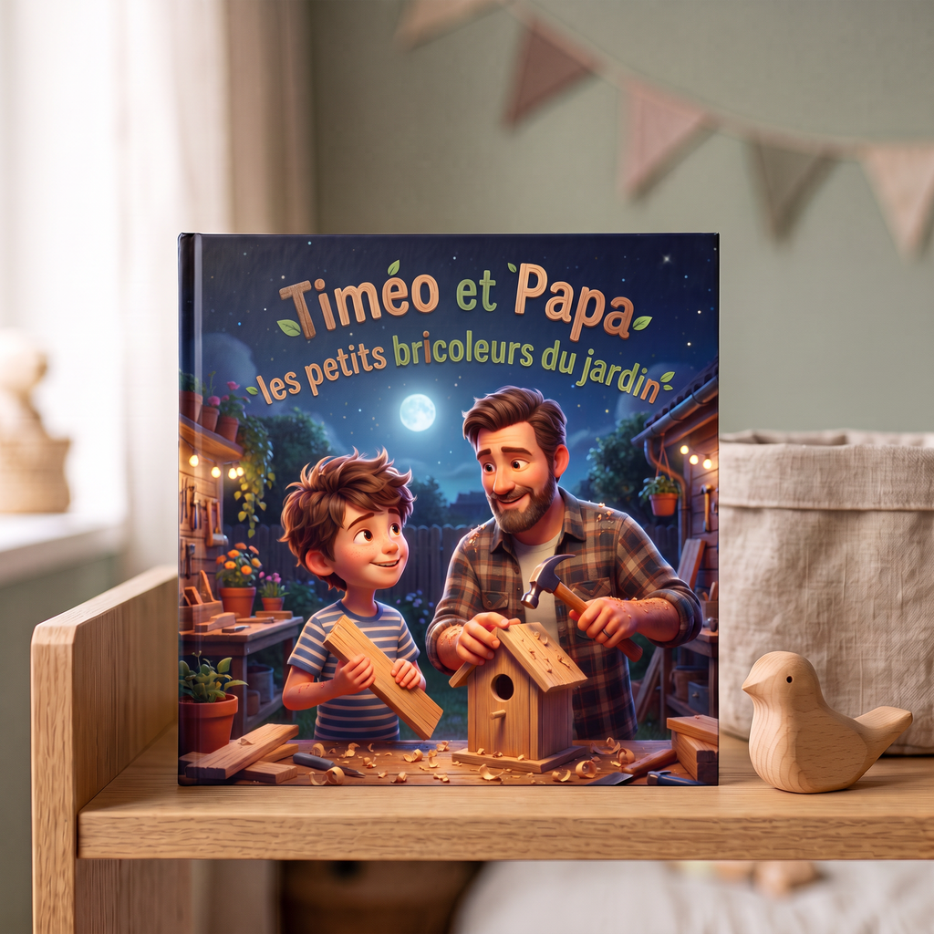 Image de « Timéo et Papa les petits bricoleurs du jardin »