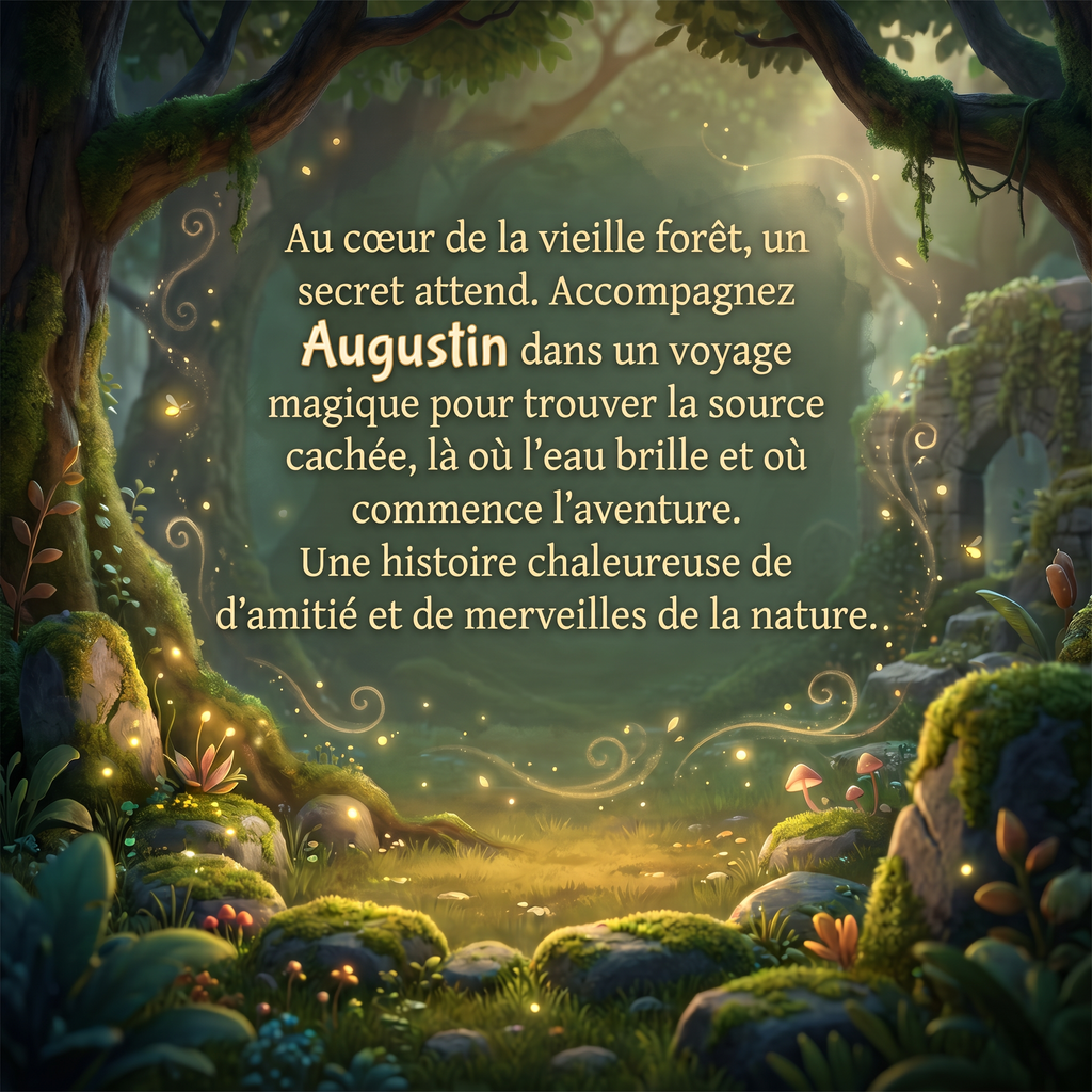 Quatrième de couverture de « Augustin et la Source Cachée »