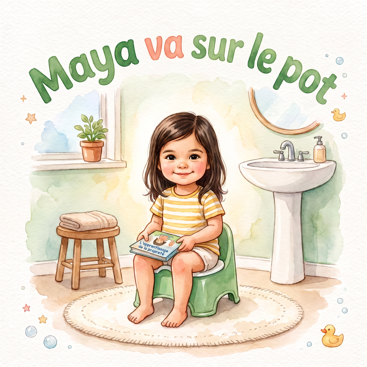 Couverture illustrée de « Maya va sur le pot »