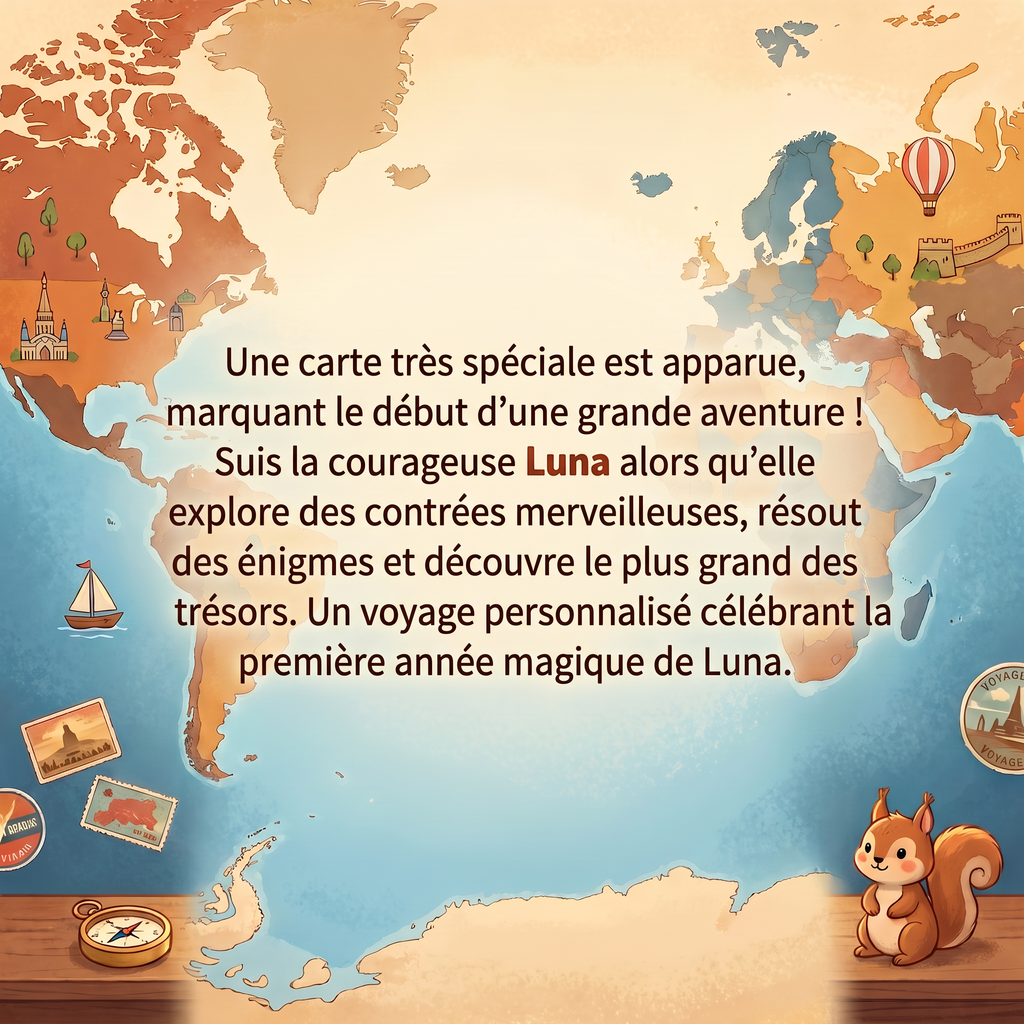 Quatrième de couverture de « L’aventure de la carte magique de Luna »