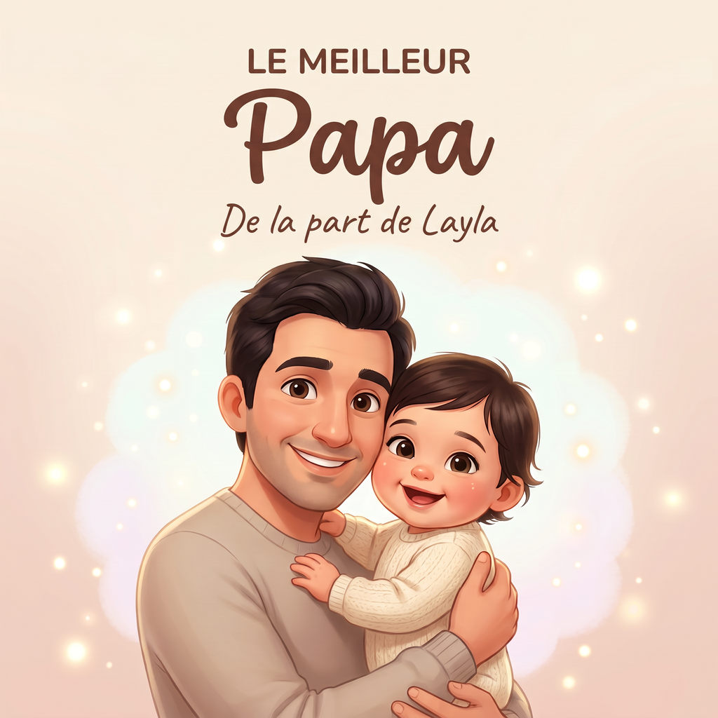 Couverture illustrée de « LE MEILLEUR Papa — De la part de Layla »