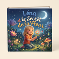 Livre fermé « Léna et le Secret de la Fleur » sur fond neutre