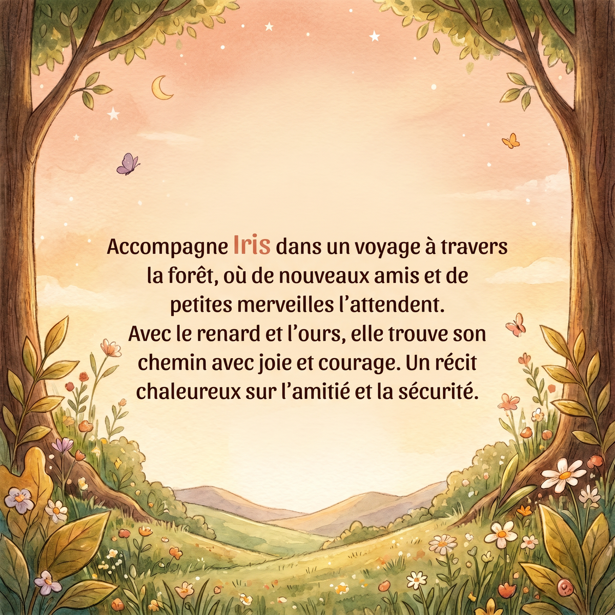 Quatrième de couverture de « Iris, le renard et l’ours »