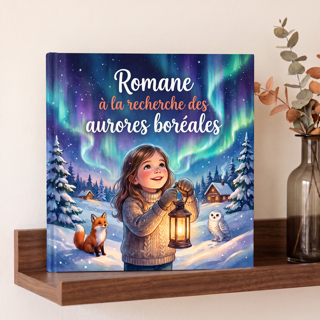 Couverture illustrée de « Romane à la recherche des aurores boréales »