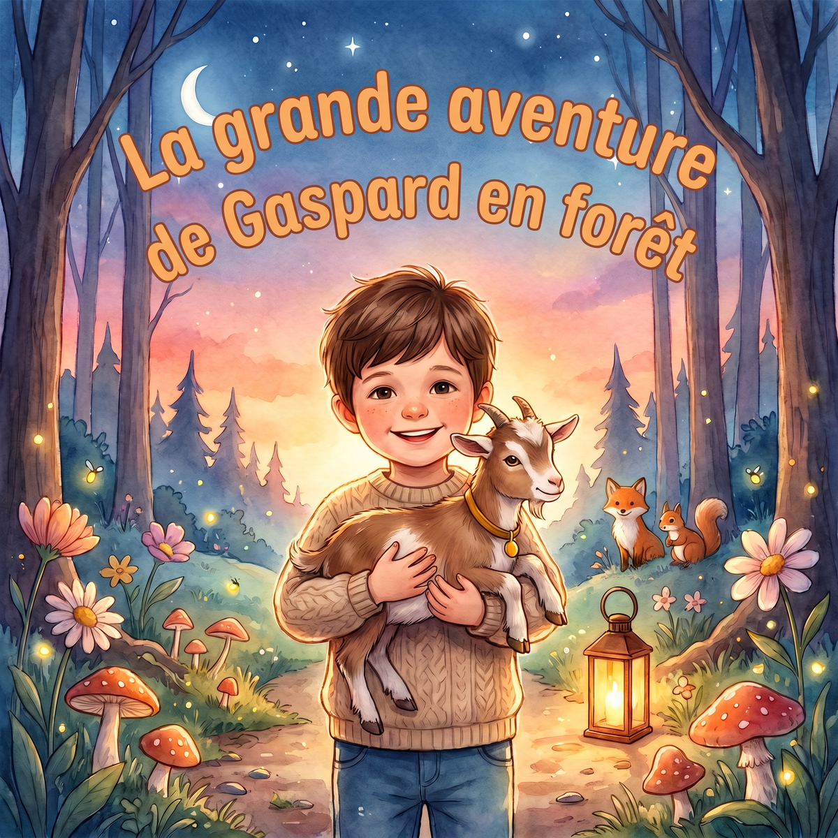 Couverture illustrée de « La grande aventure de Gaspard en forêt »