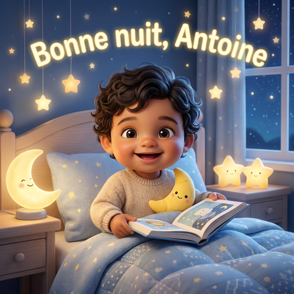Couverture illustrée de « Bonne nuit, Antoine »