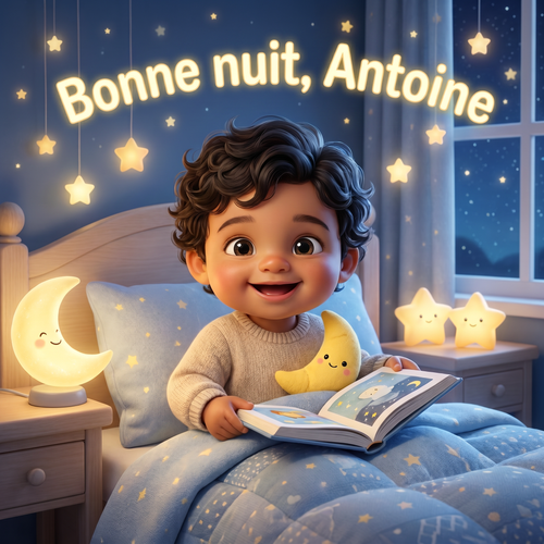 Couverture illustrée de « Bonne nuit, Antoine »