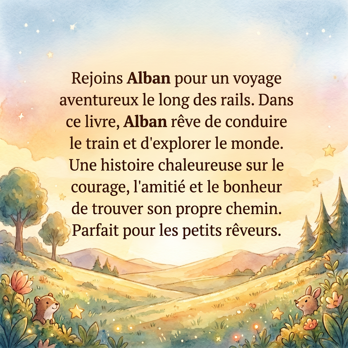 Quatrième de couverture de « Alban devient conducteur de train : Un Voyage Merveilleux »