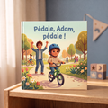Livre fermé « Pédale, Adam, pédale ! » sur fond neutre