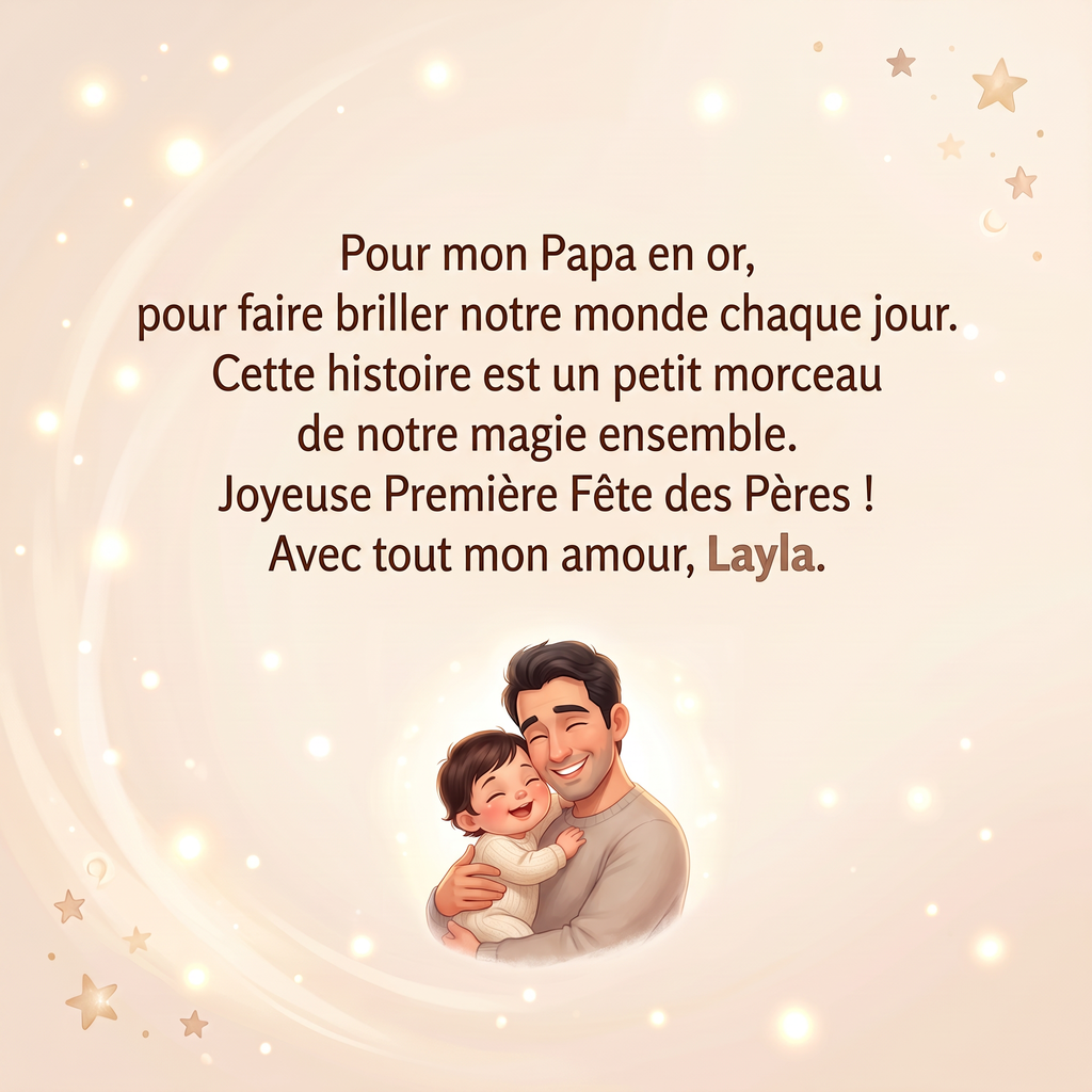 Quatrième de couverture de « LE MEILLEUR Papa — De la part de Layla »